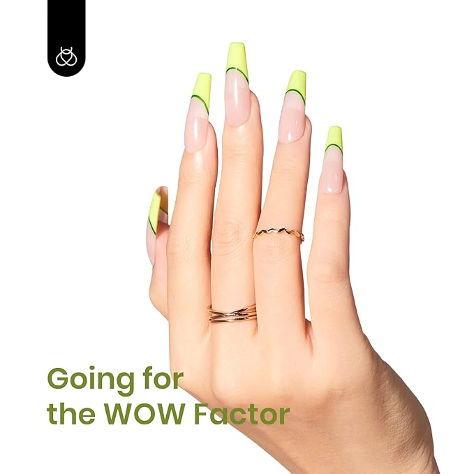 Beetles Neon Green Gel Nail Polish,15ml Bright Neon Green Lemon Yellow Gel Nail Polish Halloween Nails Design Soak Off UV LED DIY Manicure Halloween Nails