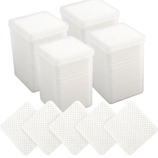 800 Pcs Lint Free Nail Wipes Eyelash Extension Glue Wipes Cleaning Pads - Perfect for Tweezers and Glue Bottle Nozzle - Ideal for Lash Extension Supplies(White)