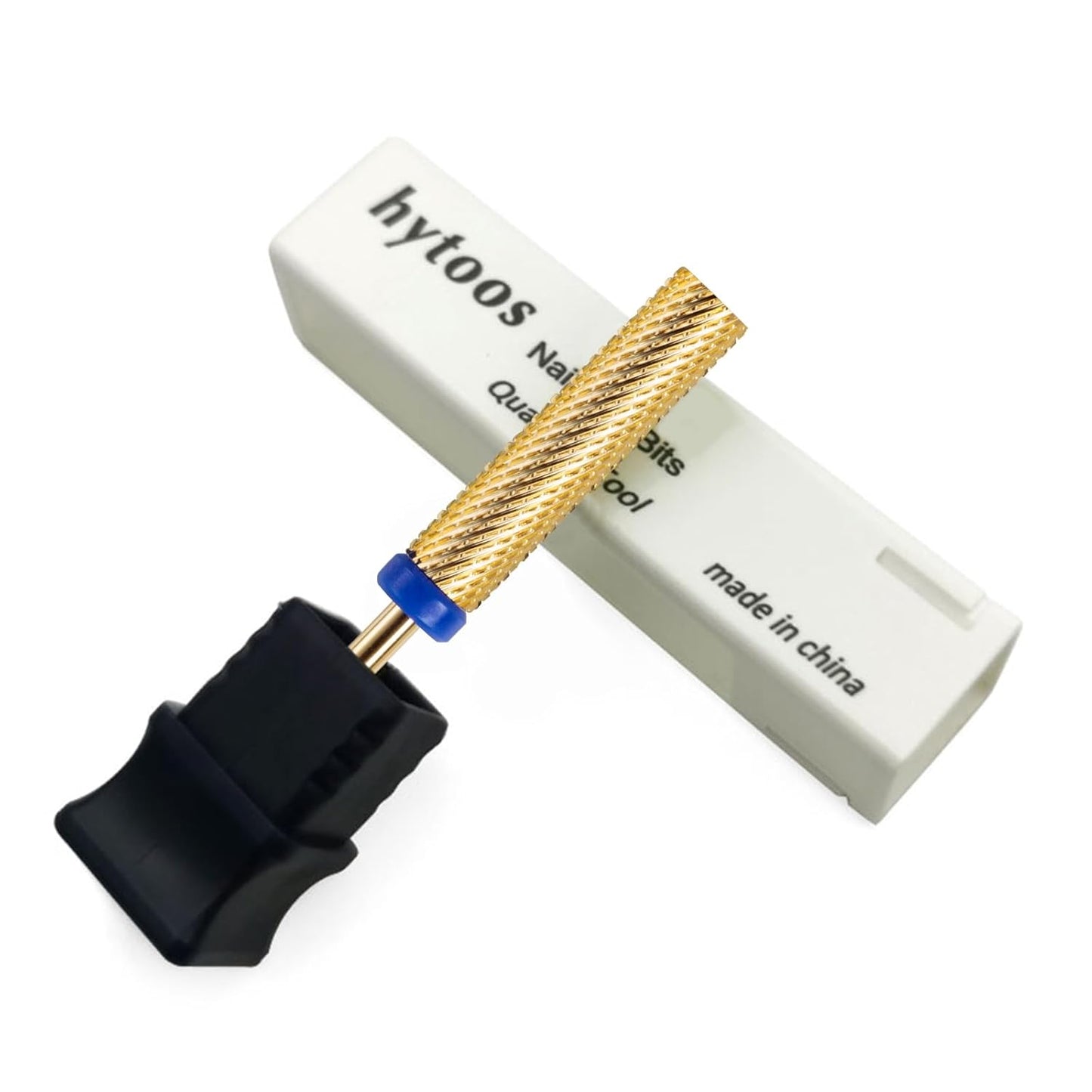 Super Long Nail Drill Bits, 24mm Gold Flat Top Barrel Carbide Nail Bit, 3/32" Two-way Rotate Drill Bits for Nails, Electric Drill Accessories, Remove Acrylic Nail Art Gel, M