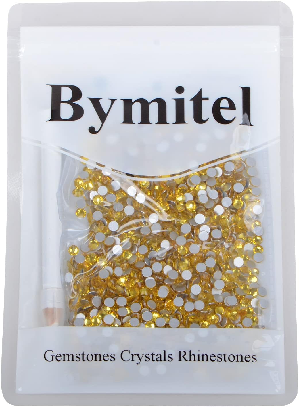 1440PCS Art Nail Rhinestones Non Hotfix Glue Fix Round Crystals Glass Flatback for DIY Jewelry Making with one Picking Pen (ss16 1440pcs, Citrine)