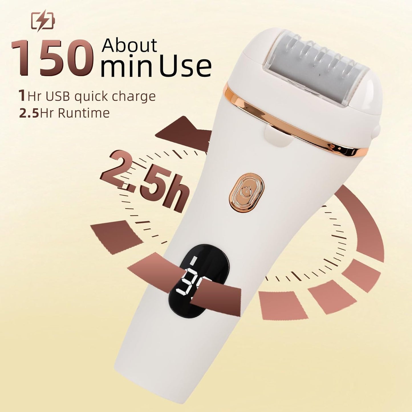 Electric Foot Scrubber File Callus Remover with Socks, Electric Callus Foot Grinder Feet Spa Care Kit for Dead Dry Skin 3 Rollers, 2 Speed, Battery Display