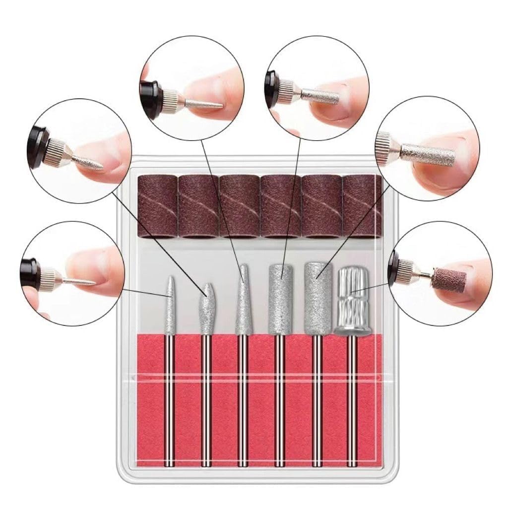 Pack of 2 Sets,Nail Drill bits Set,Premium 3/32''(2.35mm) Nail Bit Nail Art Tools for Professional Acrylic Gel Nails (Standard, 2)