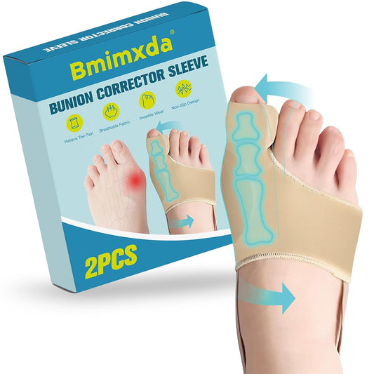 Bunion Corrector Sleeve for Women & Men - Big Toe,Bunion Pads to Wear With Shoes,Hallux Valgus Support & Discomfort Relief - Flexible Breathable Bunions Sleeve Socks for Day and Night Use (L)