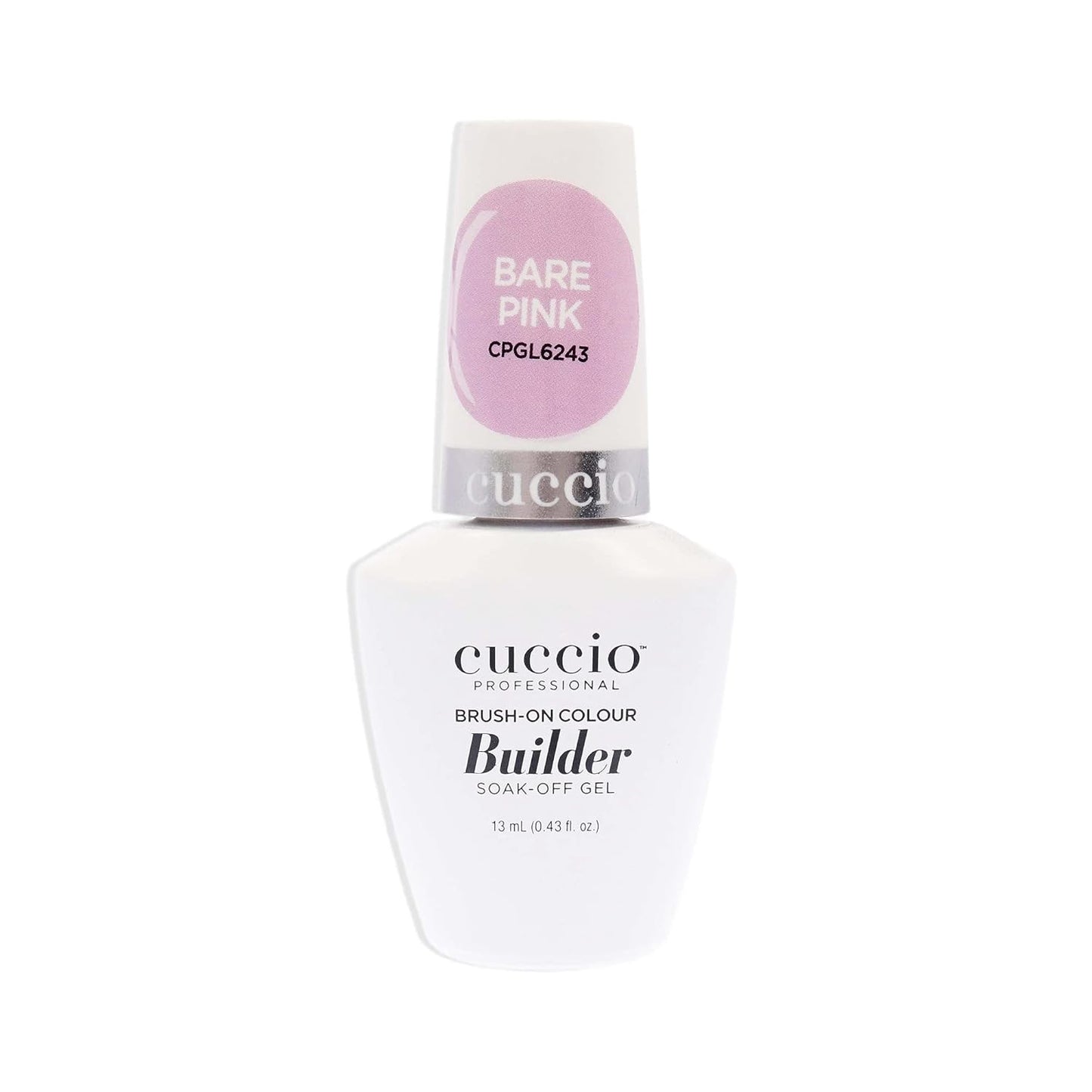 Cuccio Pro Brush-On Colour Builder Soak-Off Gel - Calcium Enriched - Easy Brush-On - Perfect Light Color - Reinforce, Build, Shape And Extend The Natural Nail - Bare Pink - 0.43 Oz Nail Polish