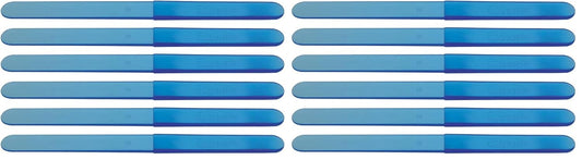 ForPro O-Files File Handles for O-Files Replaceable File System, Blue, Double-Sided Manicure Nail File Handles, 7.2” L x .63” W, 6-Count (Pack of 2)