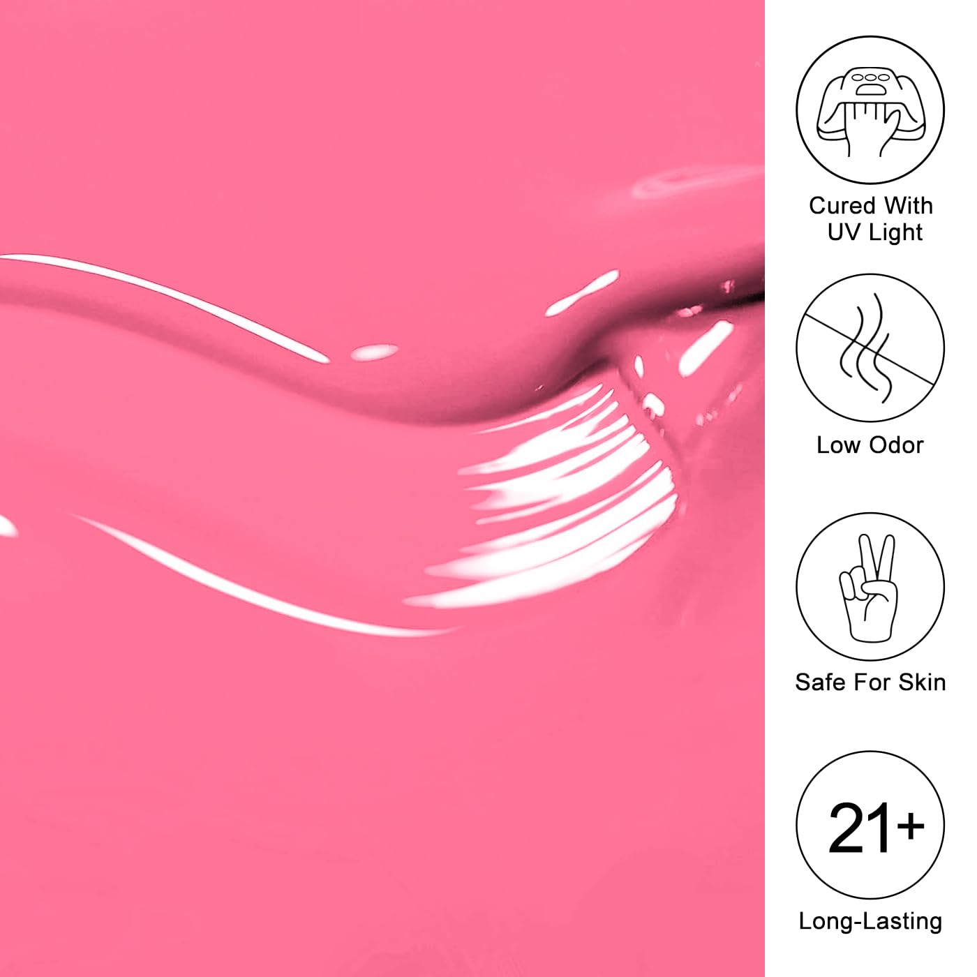 Imtiti Peach Gel Nail Polish, Peach Pink Nail Gel Polish High Gloss Soak Off UV LED Spring Summer Nail Art Manicure Salon DIY Design 10ML