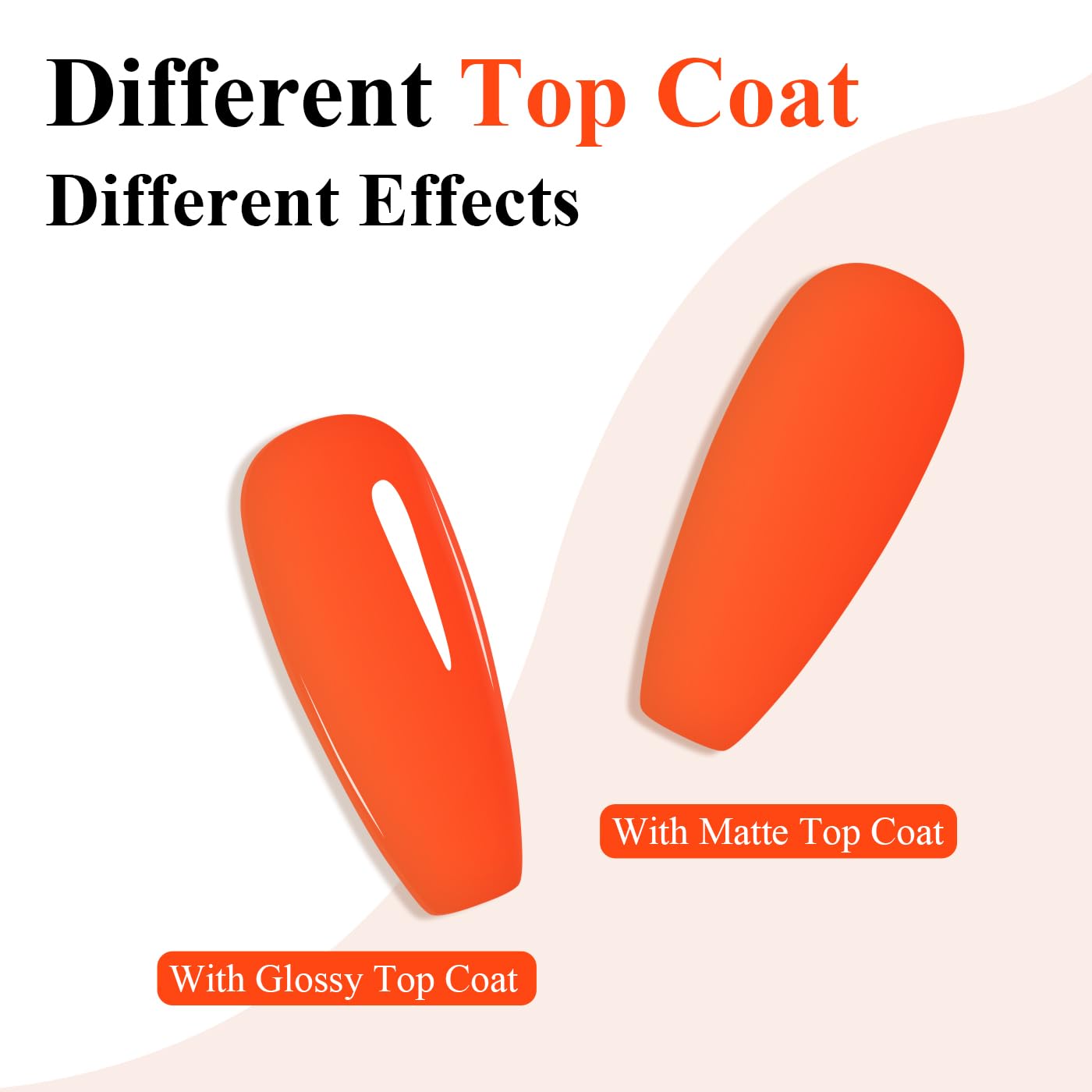 Imtiti Orange Gel Nail Polish, Orange Gel Polish High Gloss Soak Off UV LED Spring Summer Art Manicure Salon DIY Design 10ML
