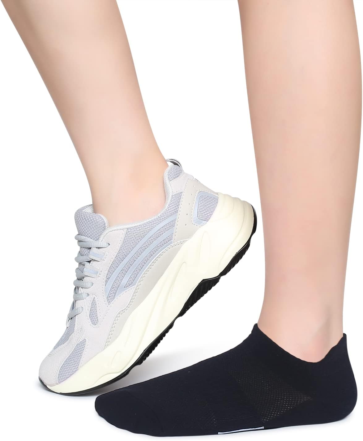 Henwarry Women's 10 Pairs Athletic Running Low Cut Socks Thin Cotton Soft Ankle Tab Socks