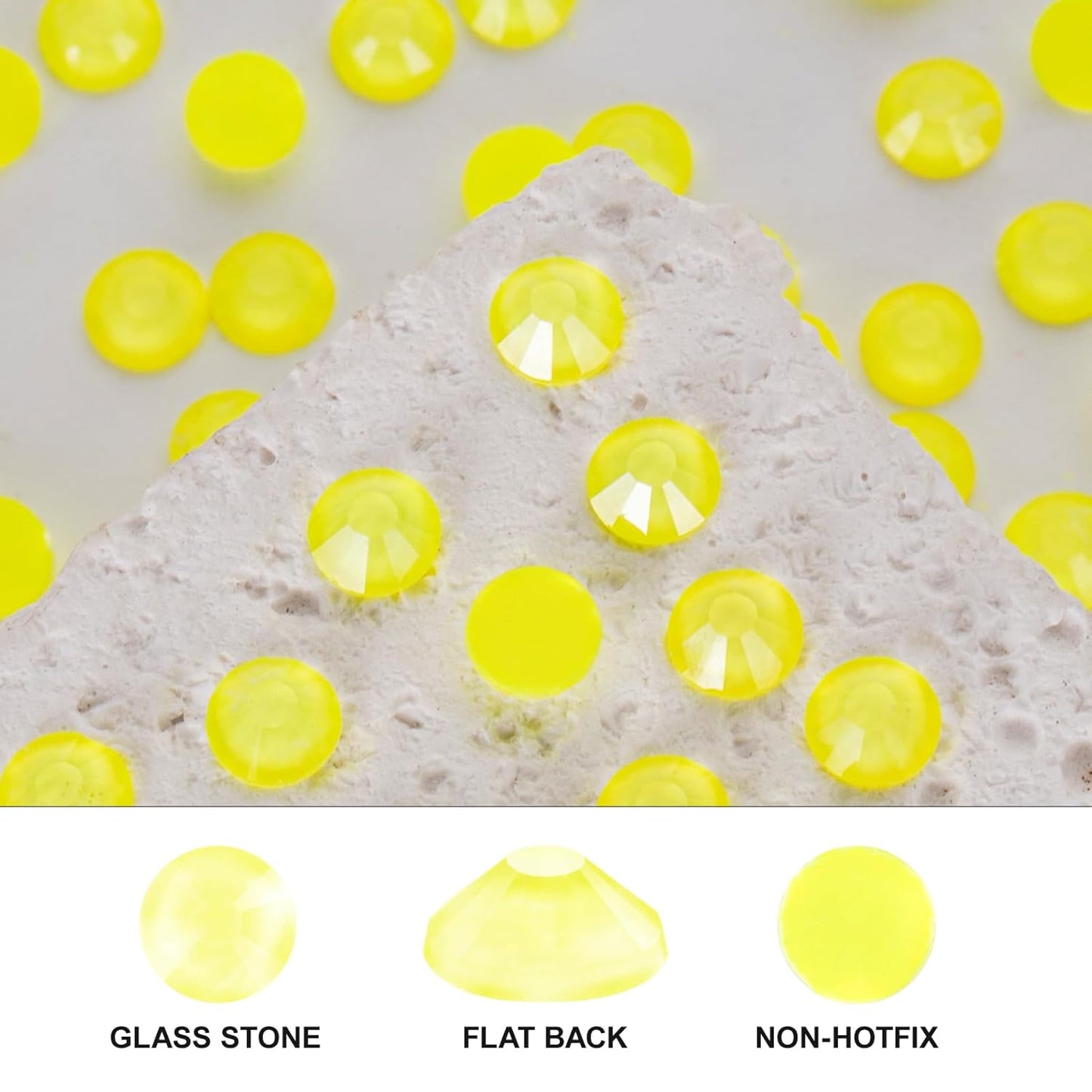Novani 3000 Pieces Flatback Rhinestones Glass Round Gems Mocha Citrine Crystals for Nail Art DIY Crafts Clothes Shoes,SS8,2.3-2.5mm