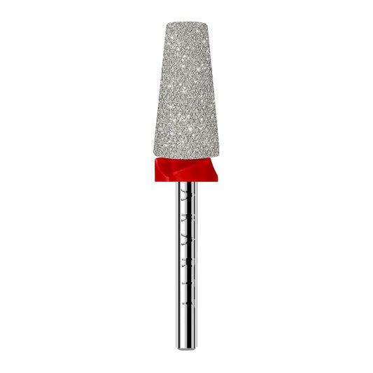 Makartt Nail Drill Bits - Tapered Barrel Carbide Diamond Sanding Buffer Bit for Nail Prep Cuticle Remove, Upgrade Nail Drill Tips with Cross Teeth and Dust-Proof Ring for Manicure Salon, F #320 Grit