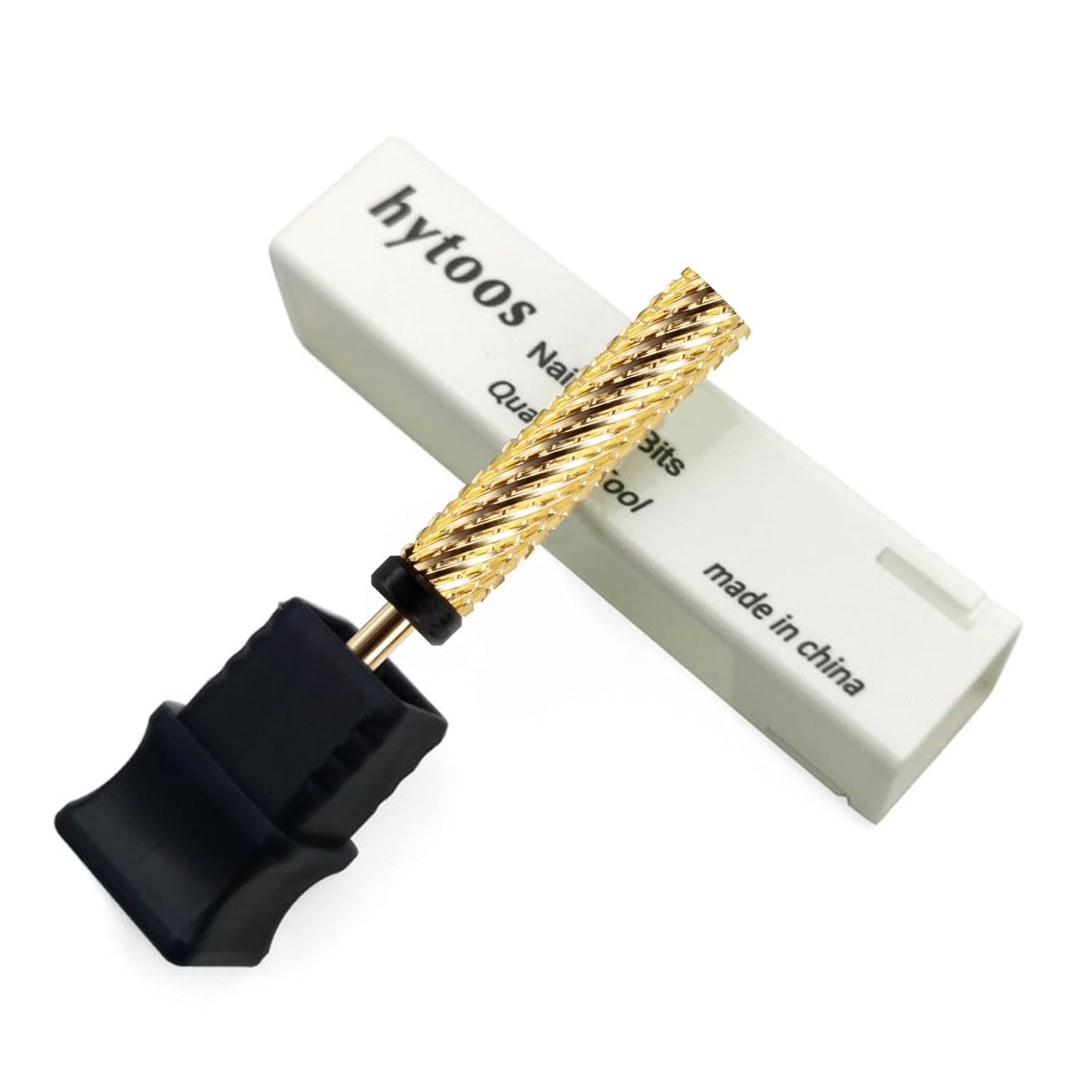 Super Long Nail Drill Bits, 24mm Gold Flat Top Barrel Carbide Nail Bit, 3/32" Two-way Rotate Drill Bits for Nails, Electric Drill Accessories, Remove Acrylic Nail Art Gel, XC