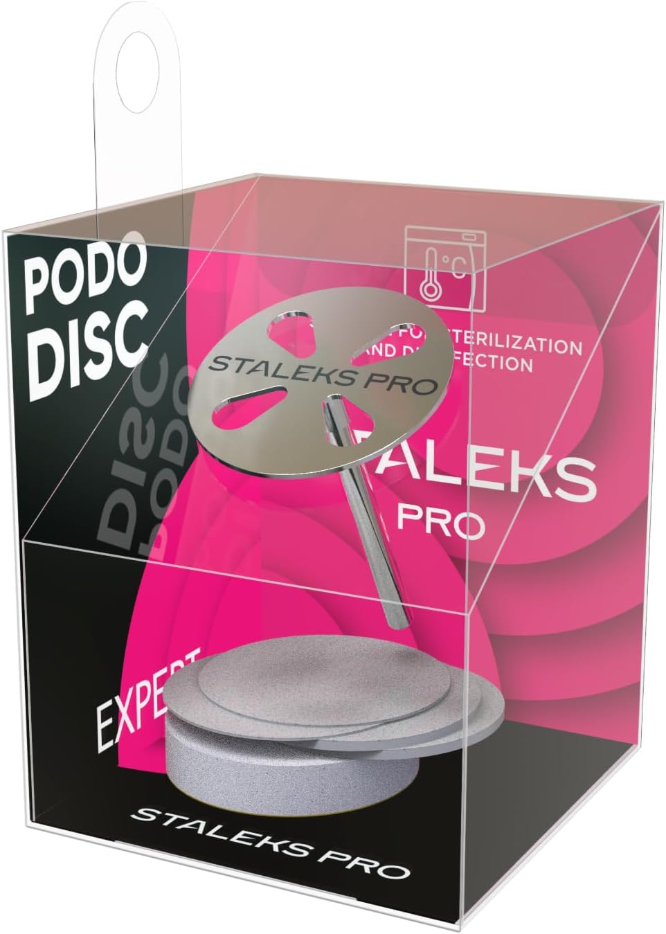Staleks Pro Pedicure Disc PODODISC M Expert with Disposable Files – 180 Grit – 5 Pcs – 20mm – Stainless Steel – Hardware Pedicure Tool