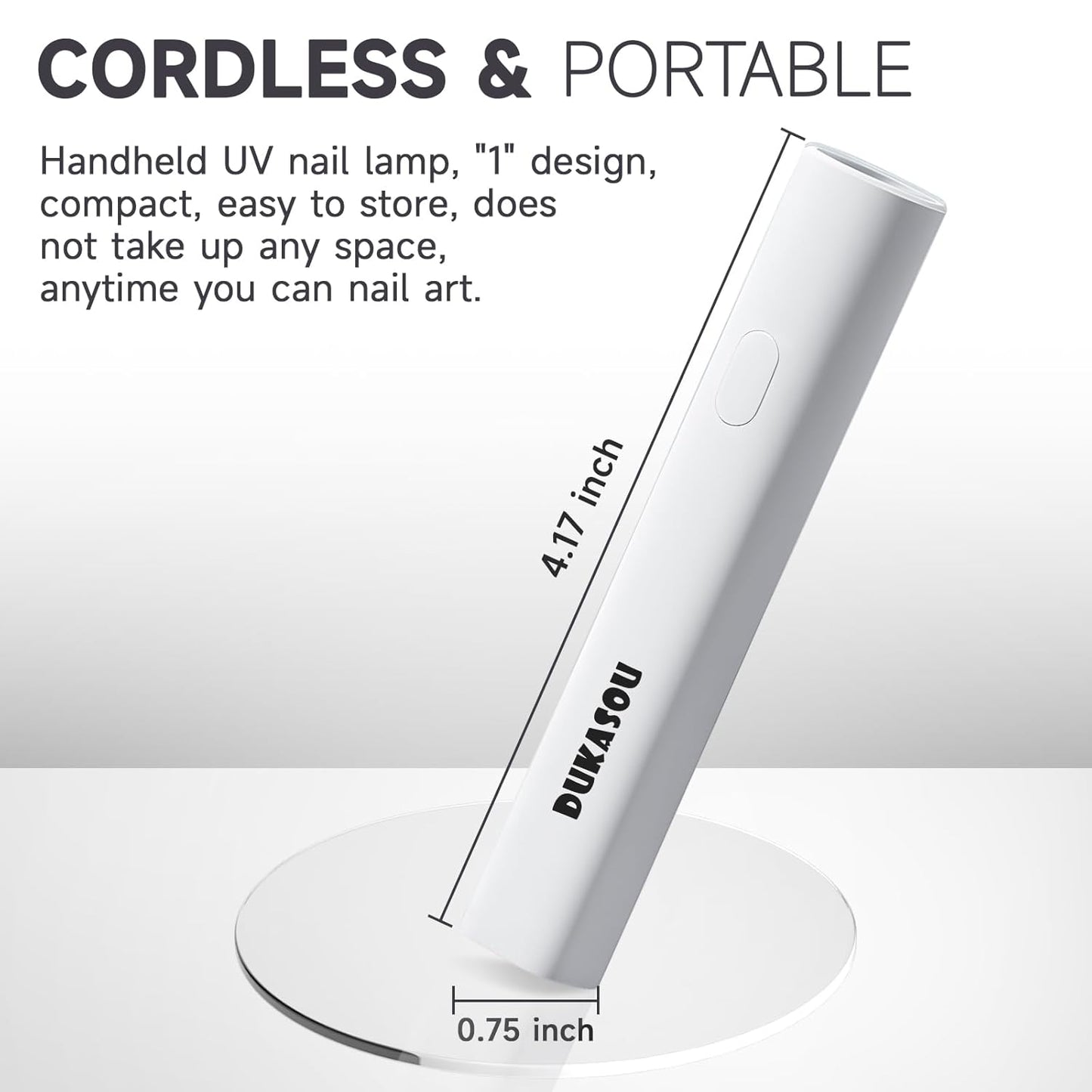Handheld UV Light for Gel Nails, Portable Mini Nail Light, LED Nail Polish Curing Lamps for Gel Polish, Cordless Rechargeable Nail Dryer with USB for Home DIY Nail Art