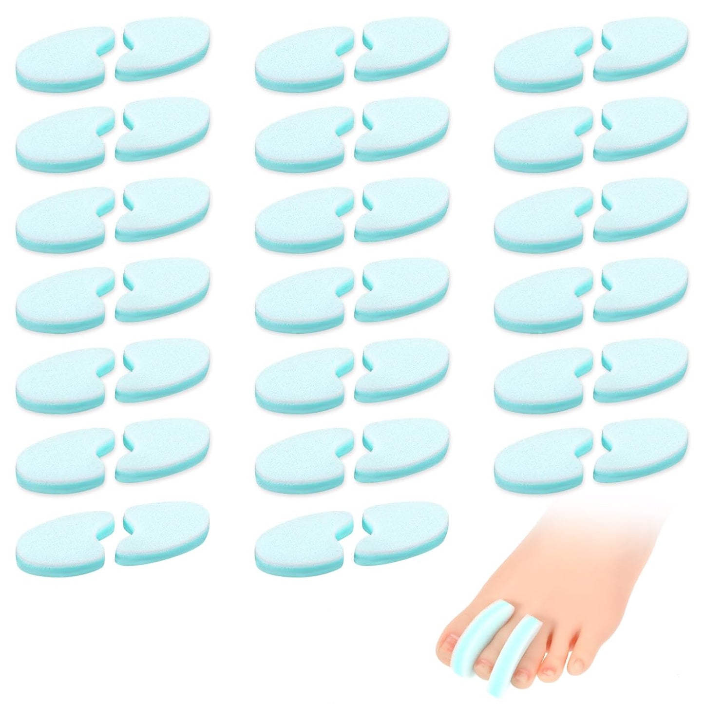 20 Pack Foam Toe Separator, Breathable Toe Spacers for Women Men, Toe Spreader to Reduce Friction and Relieves Corns Pain, Relieve Pain Caused by Bunions