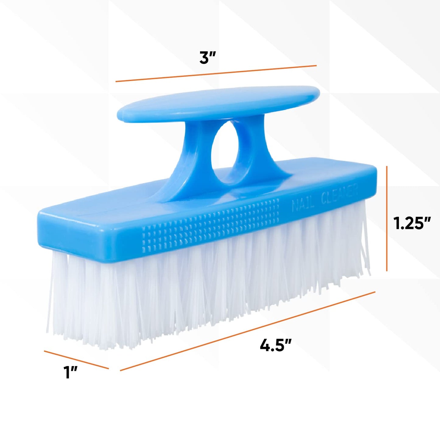 Superio Nail Brush for Cleaning Fingernails, Nail Scrubber Brush, Toe Foot Hands Fingernail Brush Cleaner- Small Scrub Brush- All-Purpose Stiff Cleaning Brush (4, Blue)