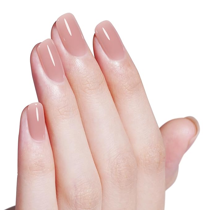 AILLSA Greyish pink Nude Gel Nail Polish, 15ml UV Light Cure Translucent Soak Off - Ideal for Nail Art DIY Home Manicure