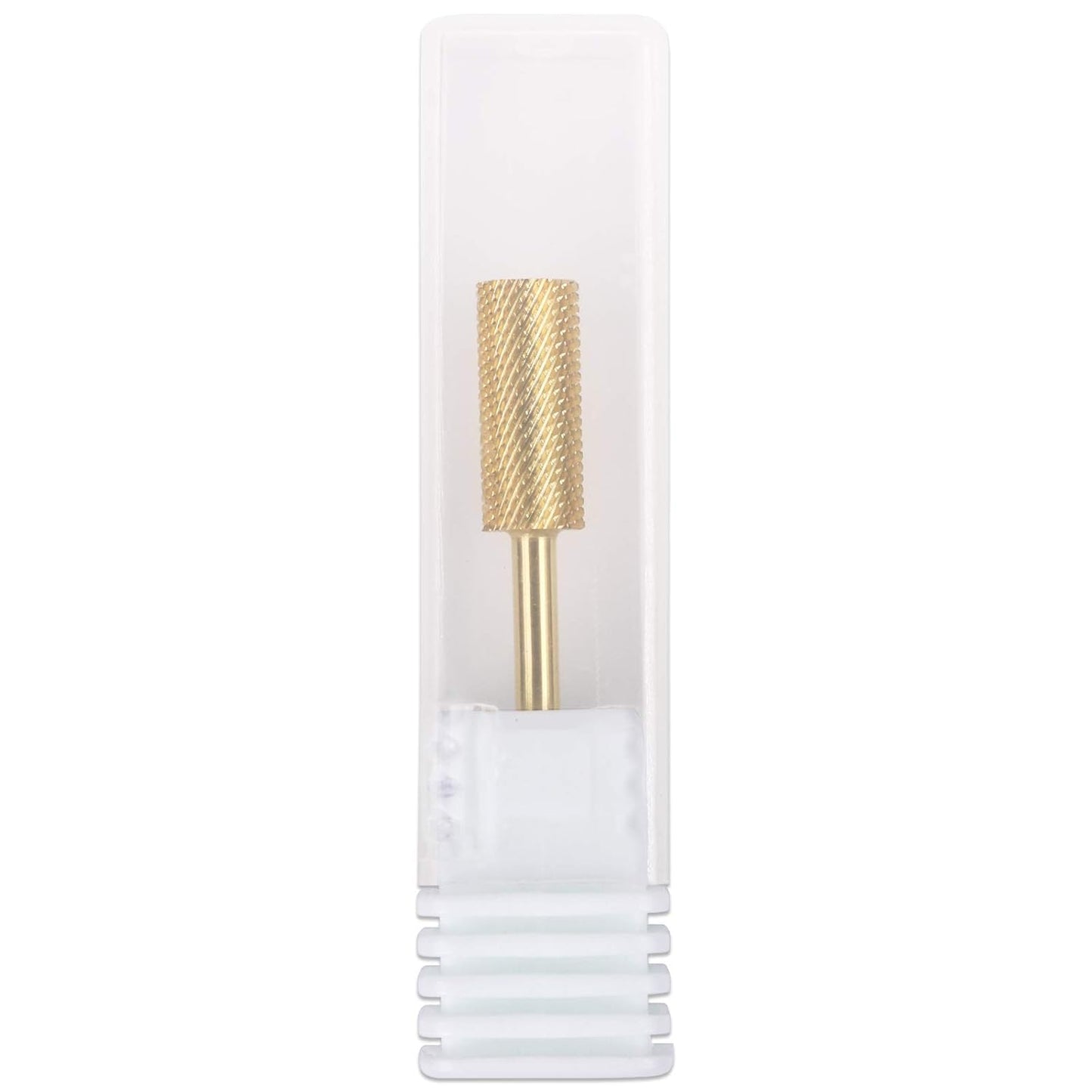 PANA Nail Carbide Cylinder Bit - Two Way Rotate use for Both Left and Right Handed - Fast remove Acrylic or Hard Gel - 3/32" Shank - Manicure, Nail Art, Drill Machine (Fine, Gold)