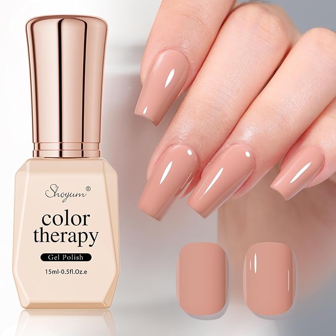 Nude Gel Polish Color 15ml Nancy Naked Skin Tone Pink Nail Gel Soak Off Uv LED Nail Lamp Gel Polish Nail Art Manicure Salon DIY Home 0.51Oz