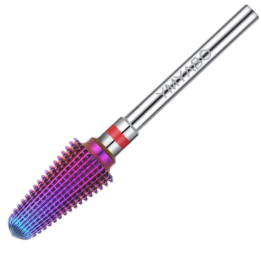 Tornado Nail Drill Bit,Professional 3/32" Purple Carbide Tungsten Multifunction Bits， Fast Remove for Hard Gel and Acrylic, Manicure Pedicure Cuticle Nail Polishing Tool-Fine