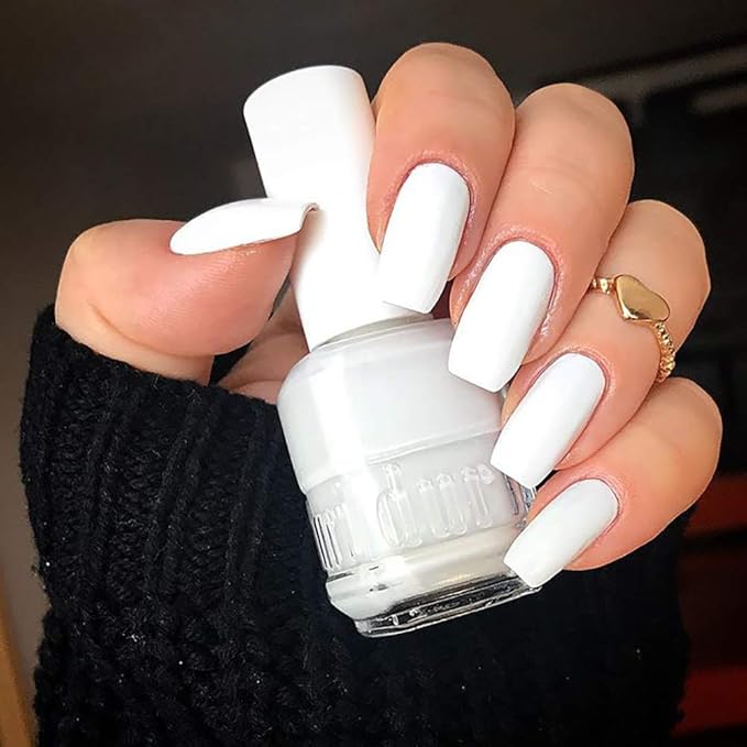 duri 4 Blank Nail Polish, Pure White, Ful Coverage, Quick Drying, Lasting, 0.45 Fl Oz