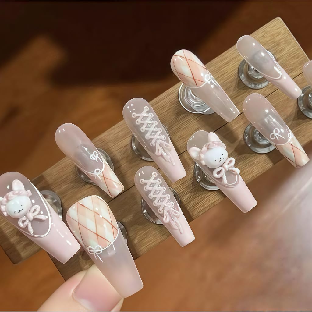 2 Pcs Bow Silicone Nail Art Molds for Women Resin Nail Design
