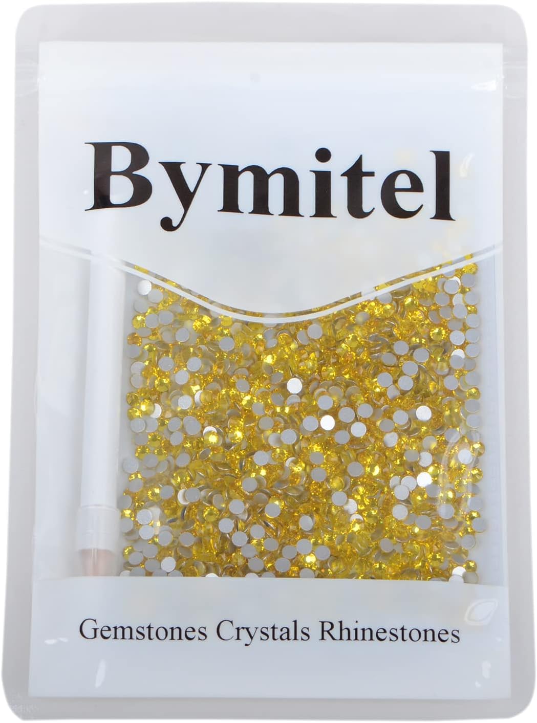 1440PCS Art Nail Rhinestones Non Hotfix Glue Fix Round Crystals Glass Flatback for DIY Jewelry Making with one Picking Pen (ss12 1440pcs, Citrine)