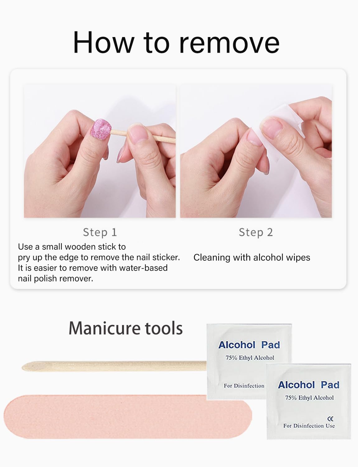 Gel Nail Strips No UV, Laser Sequins, UV Free, Long Lasting Gel Stickers - Contains 22 Wraps, 1 Prep Pad, 1 File