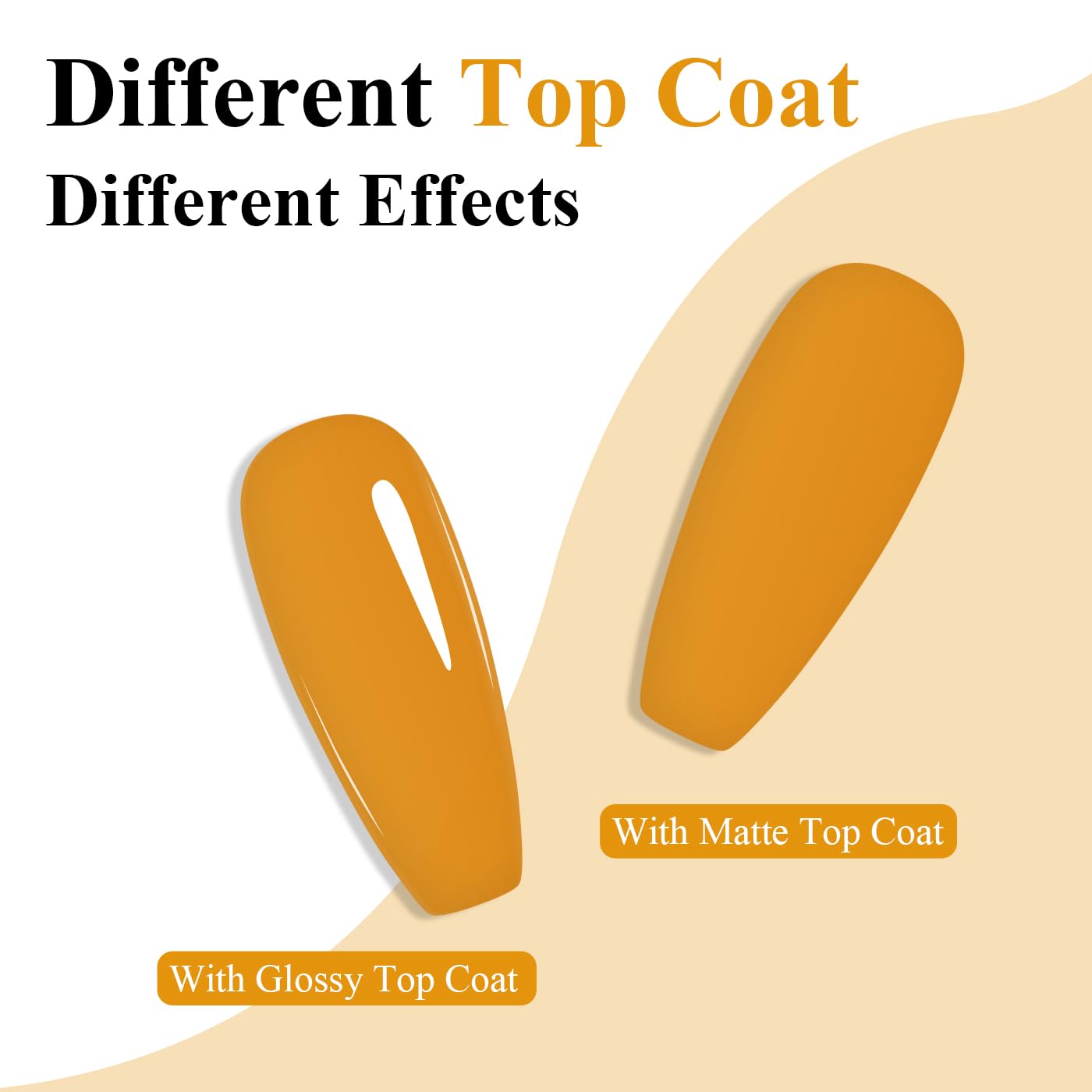 Imtiti Orange Gel Nail Polish, Pumpkin Orange Gel Polish High Gloss Soak Off UV LED Autumn Winter Art Manicure Salon DIY Design 10ML