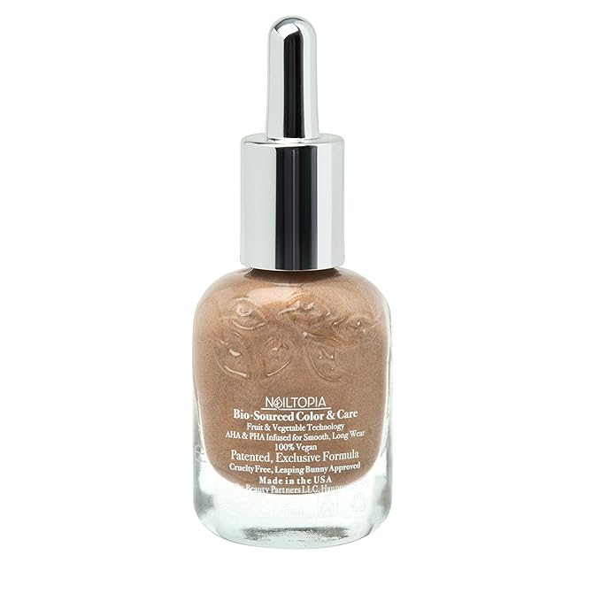 Nailtopia Bio-Sourced, Chip Free Nail Lacquer - All Natural, Strengthening Biotin and Superfood-Infused Polish - Chip Resistant Formula - Quick-Dry, Long Lasting Wear - Tira-Miss-You - 0.41 oz