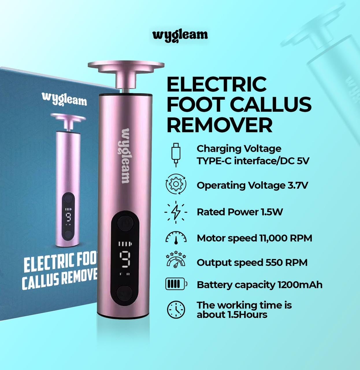 2-in-1 Electric Callus Remover and Nail File Drill Kit for Flawless Feet & Nails - 3 Speeds, Rechargeable, Professional at-Home Pedicure & Manicure Tool