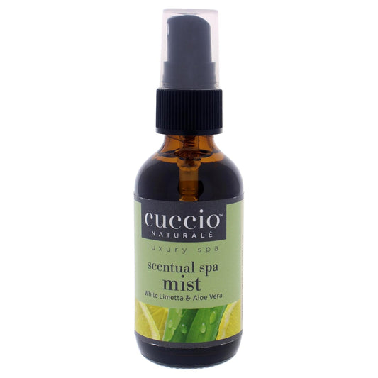Cuccio Naturale Scentual Spa Mist - Aromatic Spray - Soothes And Softens Skin - Radiant And Rejuvenated Skin - Promotes A Relaxed And Calm Mindset - Paraben Free - White Limetta And Aloe Vera - 2 Oz