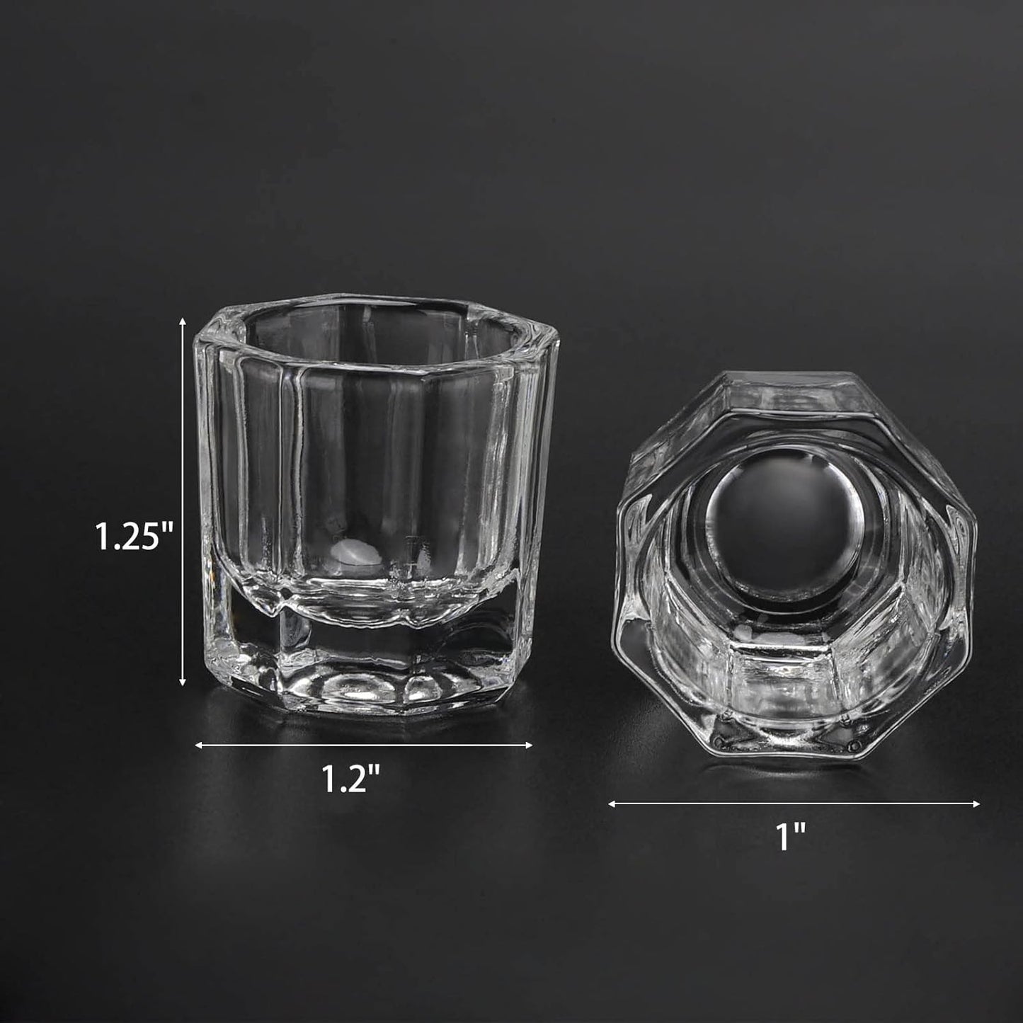 10 Pcs Glass Dappen Dish Cups Small Nail Bowl Monomer Dish Acrylic Liquid and Powder Holder Dapping Dish for Acrylic Nails