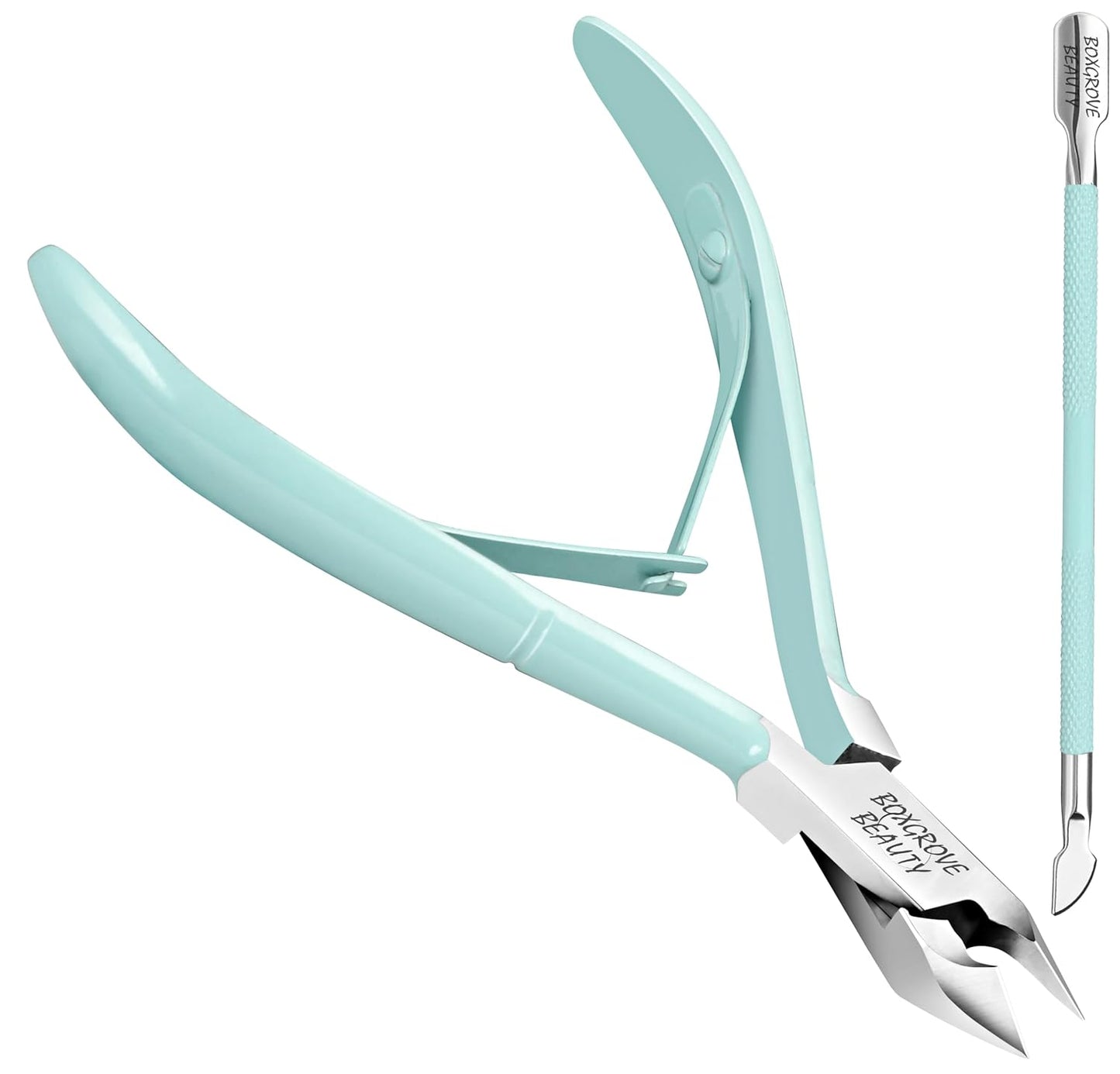 Professional Cuticle Cutter & Pusher Trimmer Manicure Tools with Double Spring– Perfect Nail Care Tool for Manicure & Pedicure Beauty at Home/Spa/Saloon