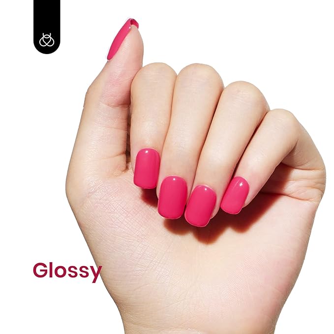 Beetles Pink Gel Nail Polish, 15ml Hot Pink Spring Summer Nail Gel Polish Soak Off UV LED Lamp Passionate series Nail Art Manicure Salon DIY Gifts for Women Girls