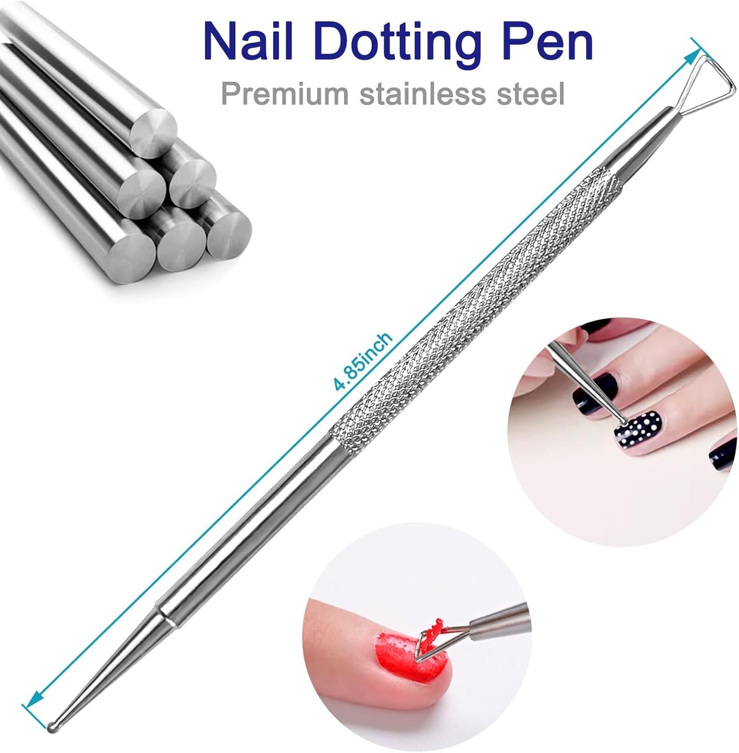 Cuticle Trimmer with Cuticle Pusher, 7PCS Professional Cuticle Remover Cutter Nippers Clippers and Premium Stainless Steel Durable Manicure Tools Kit for Toenails and Fingernails