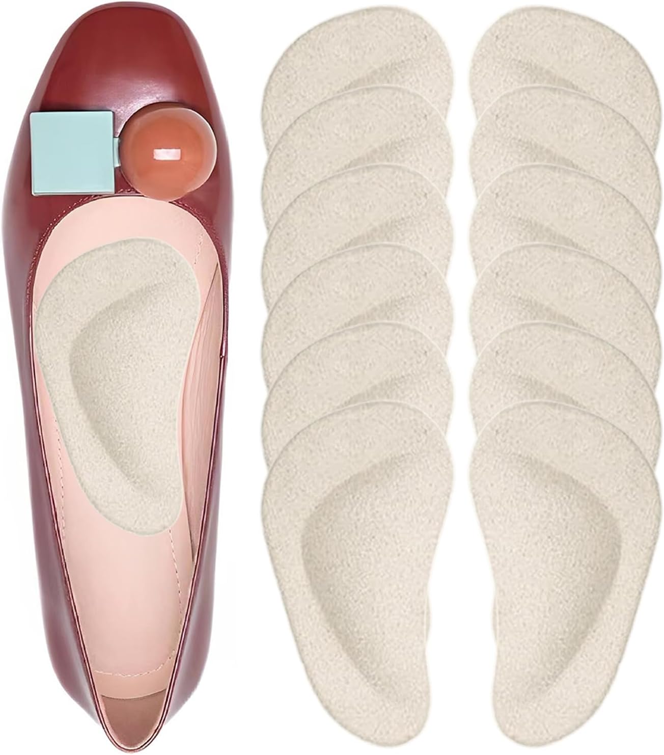 Correct-Position Gel Arch Support Insoles: Plantar Fasciitis & Flat Feet Relief, Adhesive Foot Pads for Pressure-Free Comfort- 6 Pairs