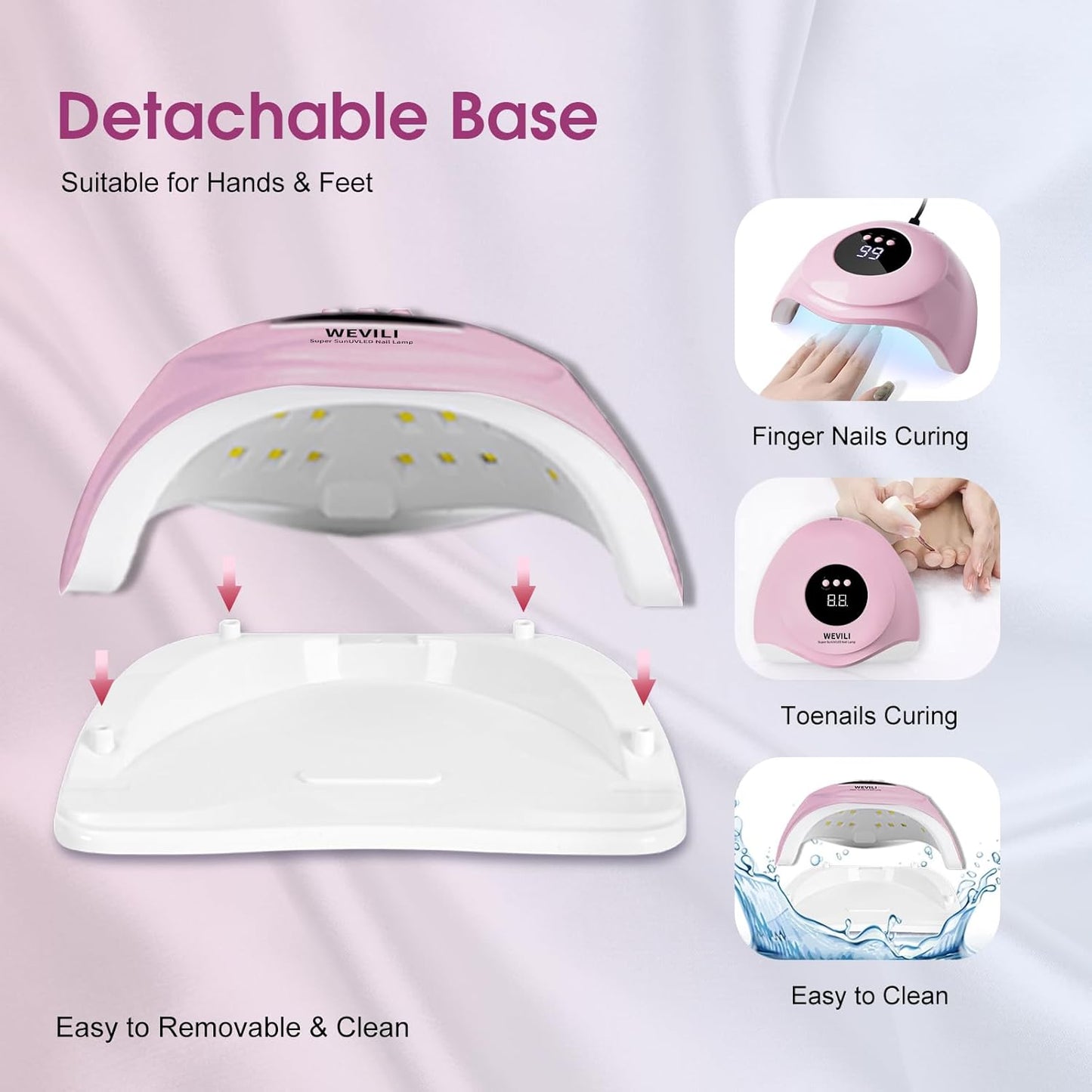 UV LED Nail Lamp, 72W Nail Dryer for Gel Polish with 24 LED Beads 3 Timer Setting, Professional Nail Light UV Nail Lamp for Gel Nails with Auto Sensor& LCD Screen