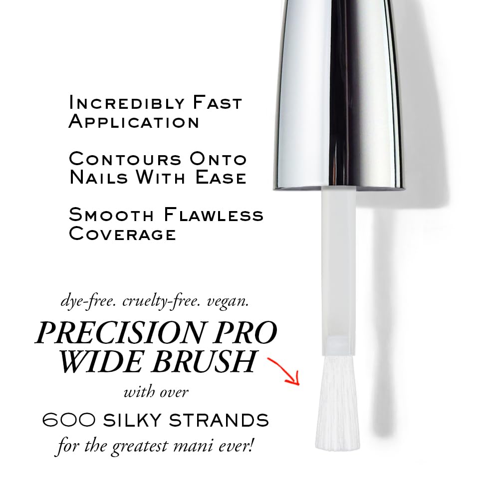 MODE Hypershine Ultra Glossy Top Coat Nail Polish Clear Nourishing Nail Lacquer, Multi-Use Strengthener Hardener Protector, Long Wear Supreme Shine, Pro Contour Brush, NY Made, 7 Soir Le Vernis