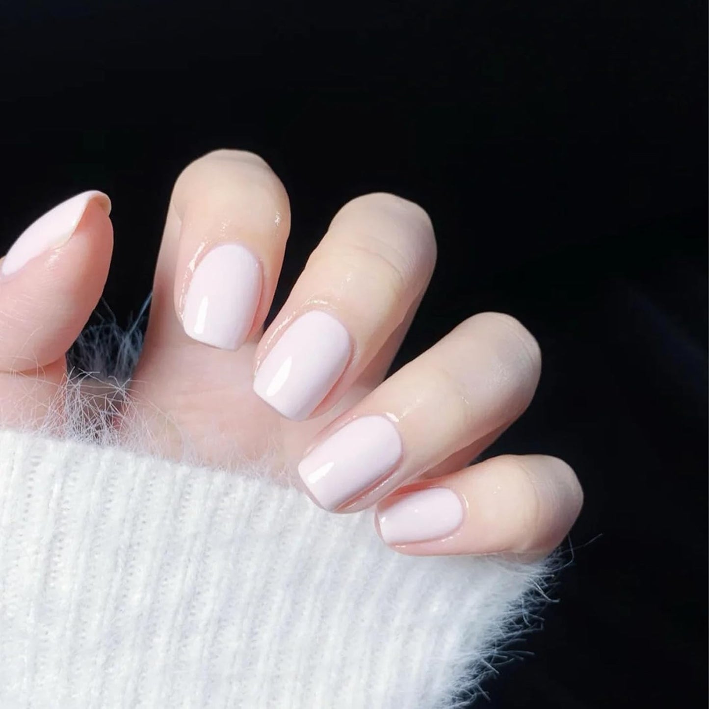 COSMOO Quick Dry Nail Polish, Nude Pink Chip Resistant Manicure, Non-Toxic, Vegan, Cruelty Free, 12ml, Fast Drying in 60 Seconds (Sheer Pale Pink)