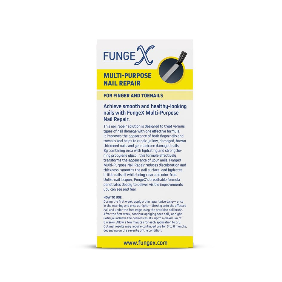 Multi Purpose Nail Repair Brush - Finger & Toenails - Reduces Discoloration & Normalizes Nail Thickness