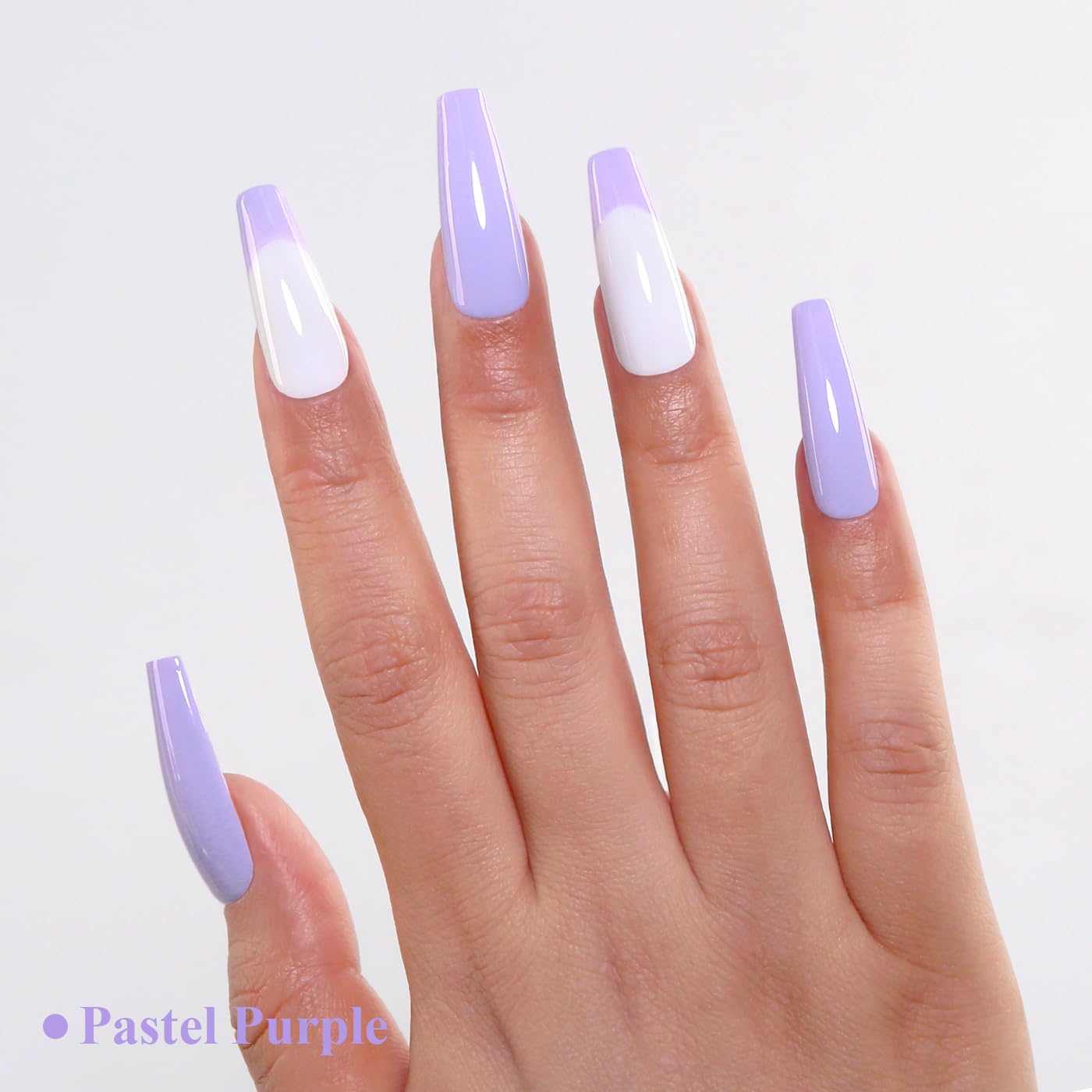 Imtiti Purple Gel Nail Polish, Pastel Purple Gel Polish High Gloss Soak Off UV LED Spring Summer Art Manicure Salon DIY Design 10ML