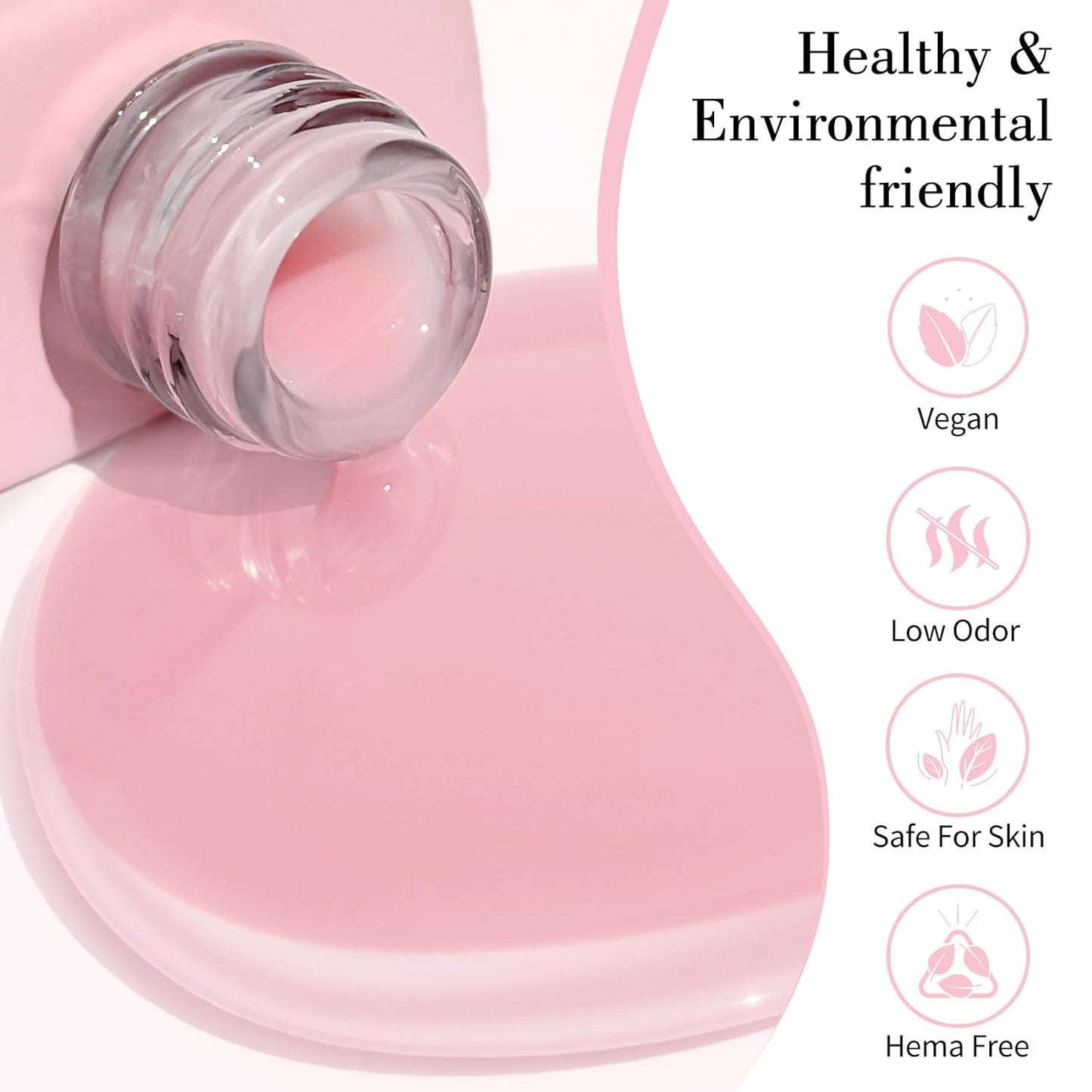 CANNI Rubber Base Gel – 9ml Soft Pink Base Coat Gel, Natural Cover Strengthening for Weak Nails, Soak Off UV LED for DIY Salon Manicure