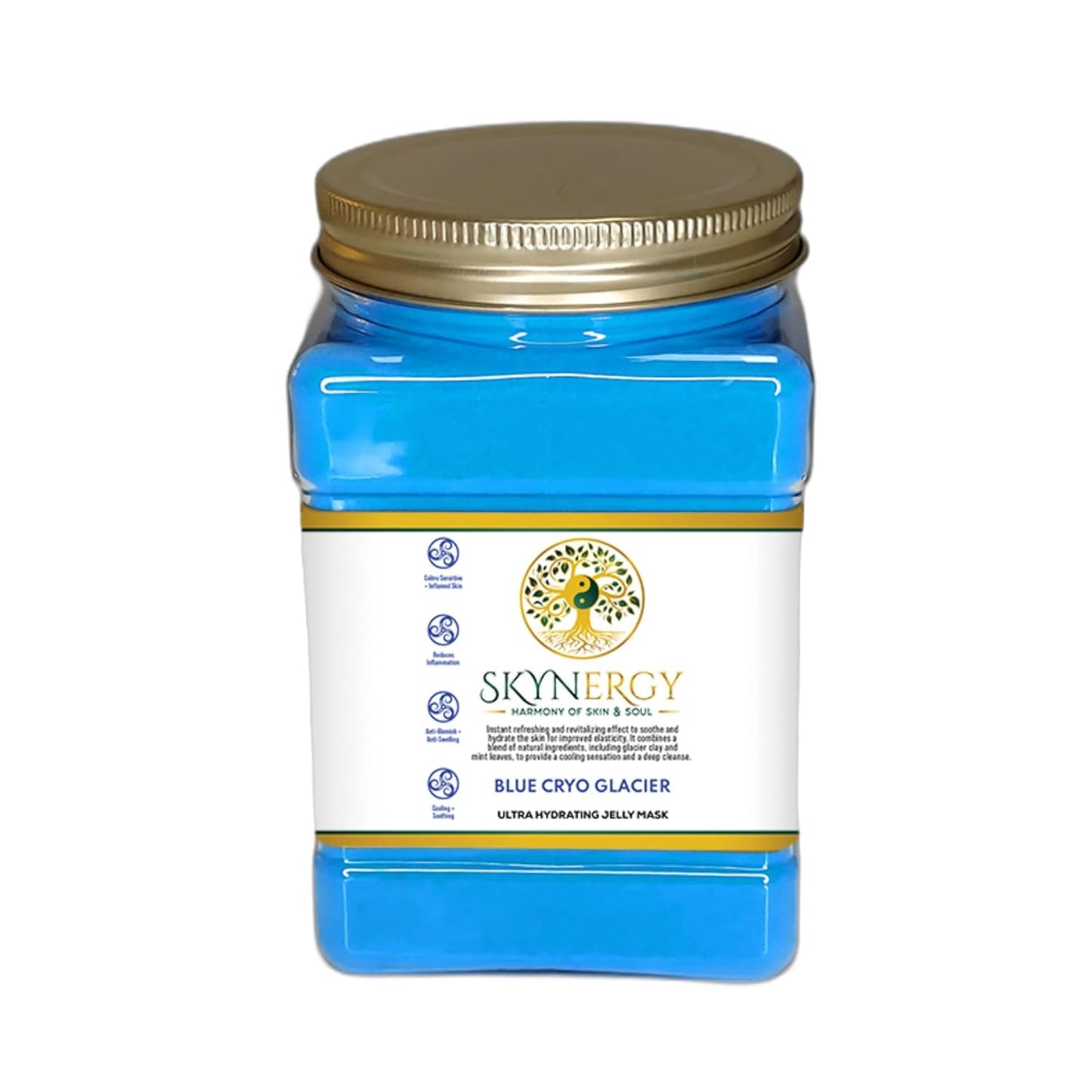 Blue Cryo Glacier Jelly Face Mask - Professional Grade HydroGlo Peel Off Face Mask, Radiance, Reduced Fine Lines & Pigmentation - Vajafacial Jelly Mask | 12 Applications (30 Fl Oz)