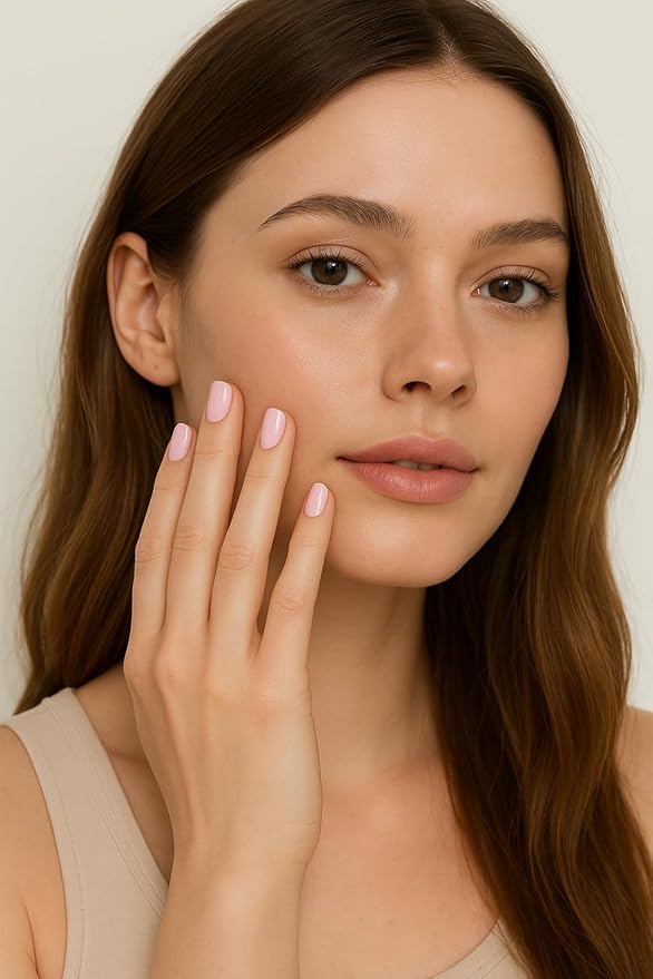 roro AHA Infused 21+ Free Nail Polish - Chip-Resistant High-Impact Nail Color Lacquer Made in the USA, Vegan/Cruelty-Free, Gluten-Free, Pinky Promise, Light Pastel Pink, .4Fl Oz/12mL
