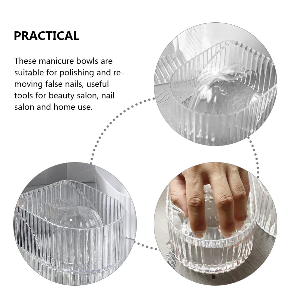 Lurrose Manicure Soaking Bowl, Manicure Hand Soak Bowl, Nail Soak Off Tray Nail Tech Must Haves for Salon Spa
