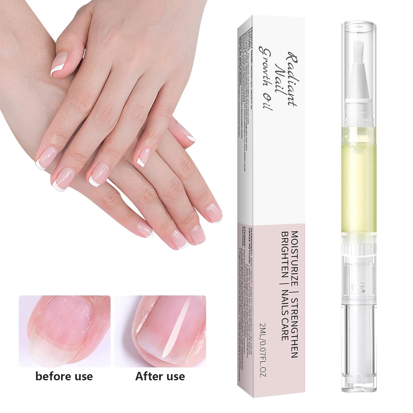 Cuticle Oil Pen， Nail Growth and Strengthener，Nail Growth Oil，Nail Hardener for Damaged nails (1PC)