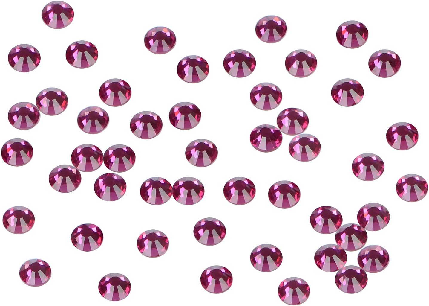 1440PCS Art Nail Rhinestones Non Hotfix Glue Fix Round Crystals Glass Flatback for DIY Jewelry Making with one Picking Pen (ss20 1440pcs, Rose)