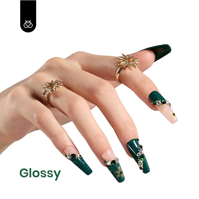 Beetles Green Gel Nail Polish 15ml 0.51 Fl Oz Dark Green Gel Nail Polish Soak Off U V LED Nail Lamp Nail Art Manicure Salon DIY Home