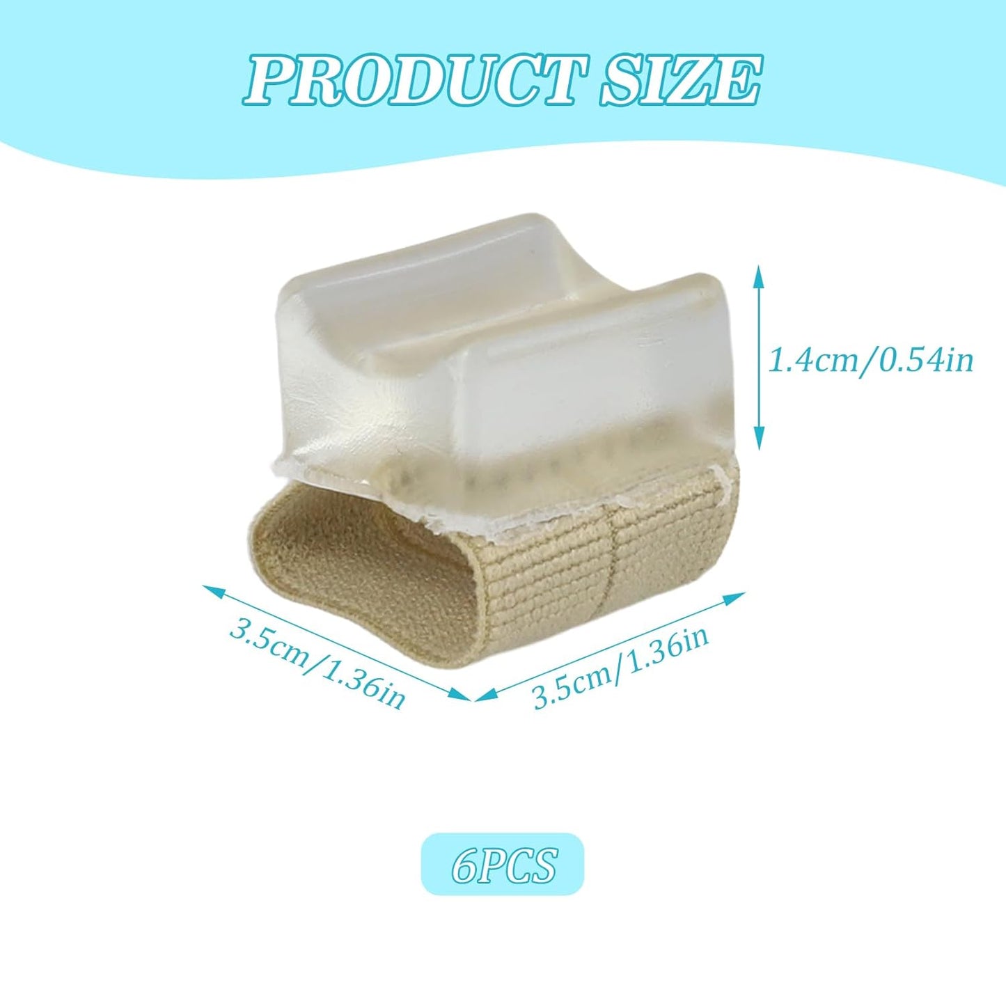 6PCS Gel Toe Spacers for Men and Women, Bunion Toe Separators for Overlap Toes, Bunions, Big Toe Alignment, Corrector and Spacer, Portable & Comfortable