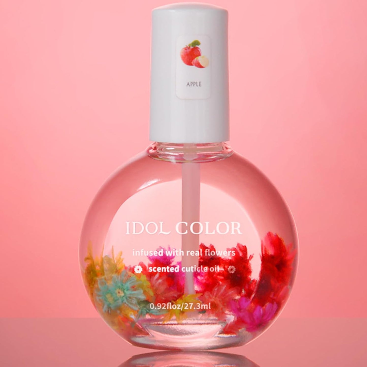 Flowery Scented Cuticle Oil, Infused with Real Flowers, Cuticle Revitalize Oil, Nail Oils For Growth And Strength, Cuticle Remover - Nail Strengthener - Cuticle Softener (0.92 fl.oz, APPLE)